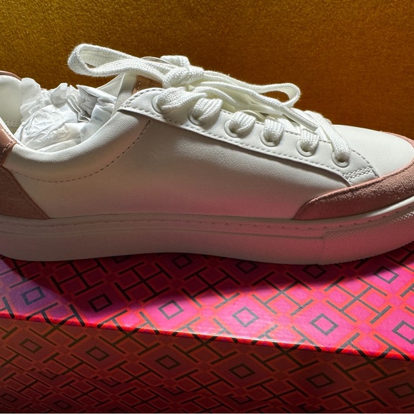 Tory Burch White and Brown Sneakers - Picture 3 of 4